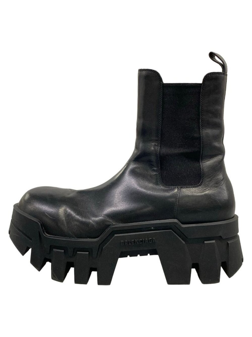 Balenciaga Short Boots Black Side Gore Leather